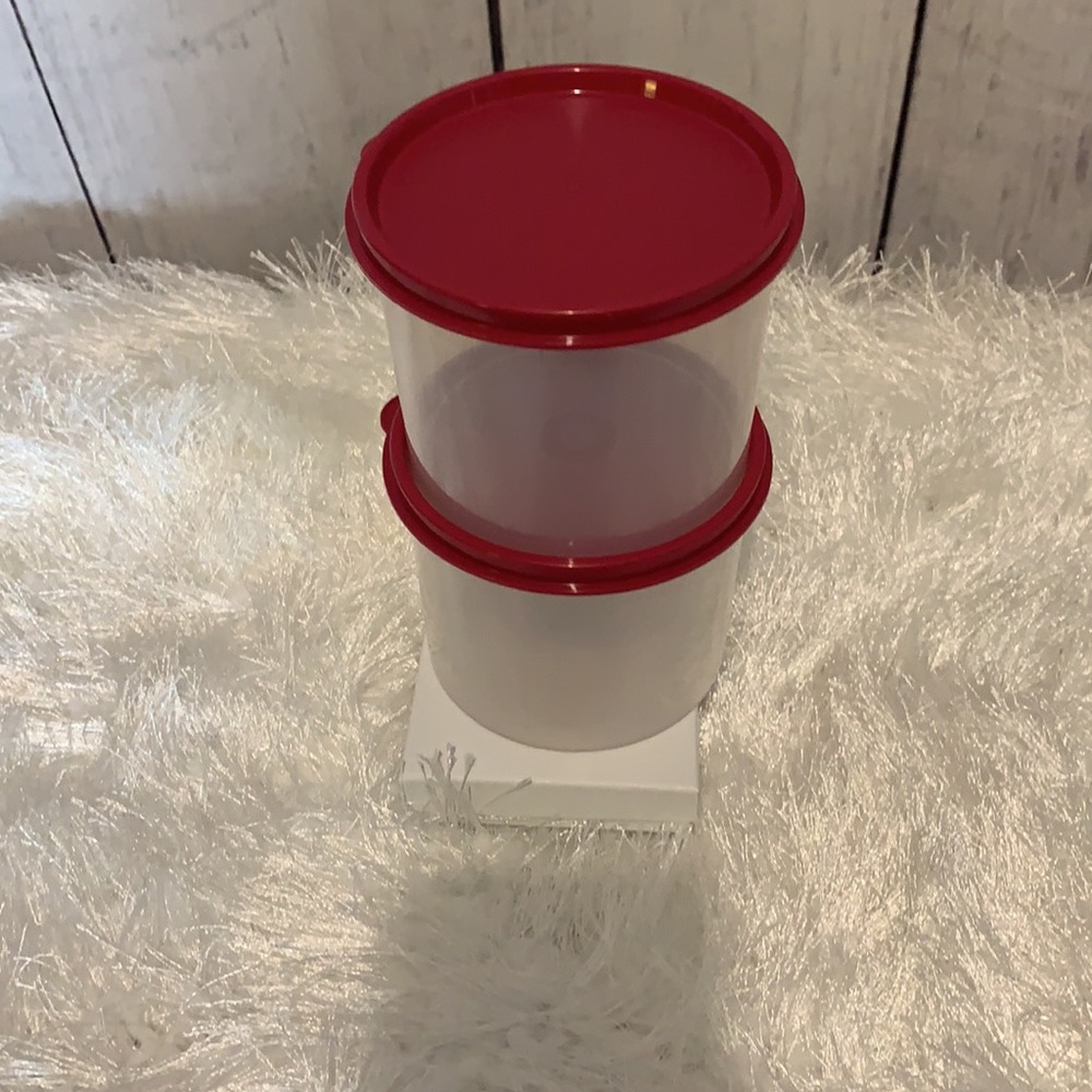 Tupperware 2pc Stacking Canister Containers - Picture 4 of 6